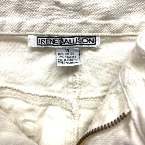 Irene Allison Jeans, Off White 80s 90s High Rise VTG Mom Jeans, Women’s Size 14 - Picture 3 of 4